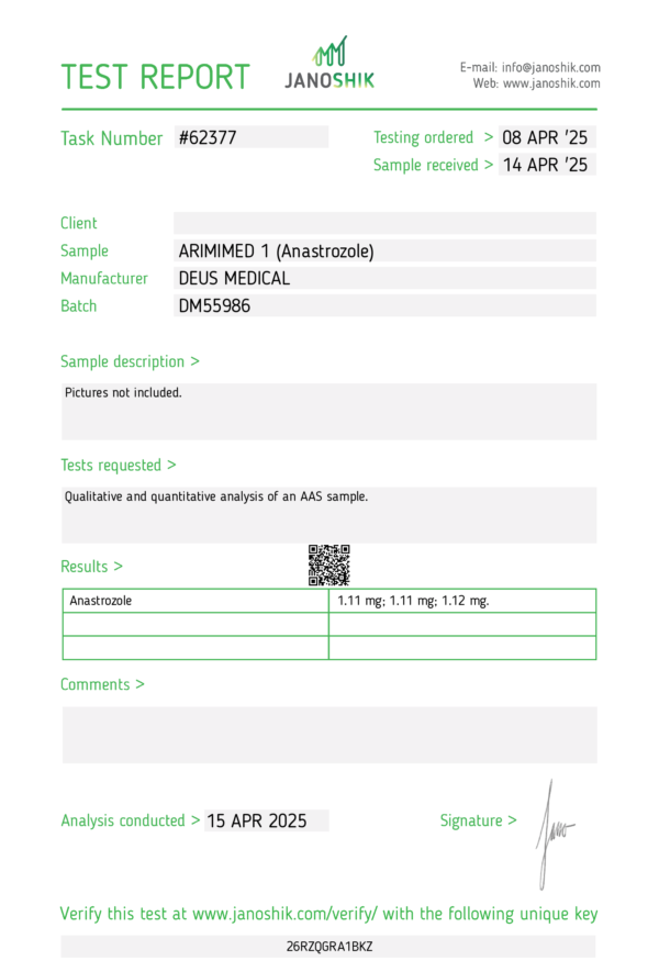 ARIMIMED Test Report