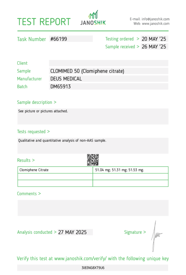 CLOMIMED 50_Test Report #66199