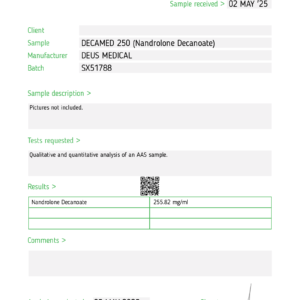 DECAMED 250 Test Report