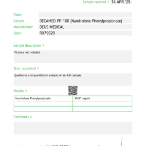 DECAMED PP 100 Test Report