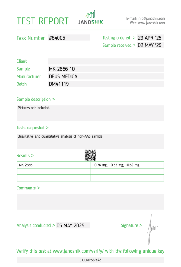 Ostarine Test Report