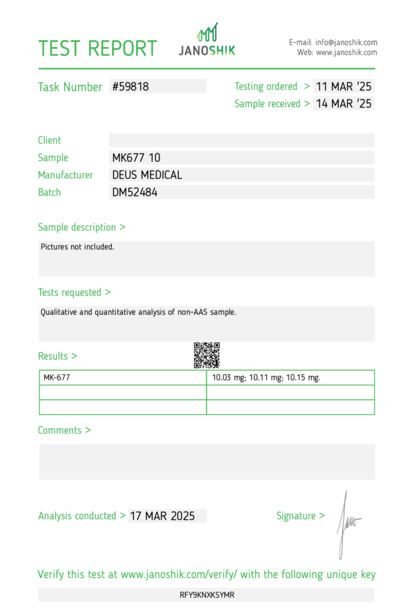 MK677 Test Report