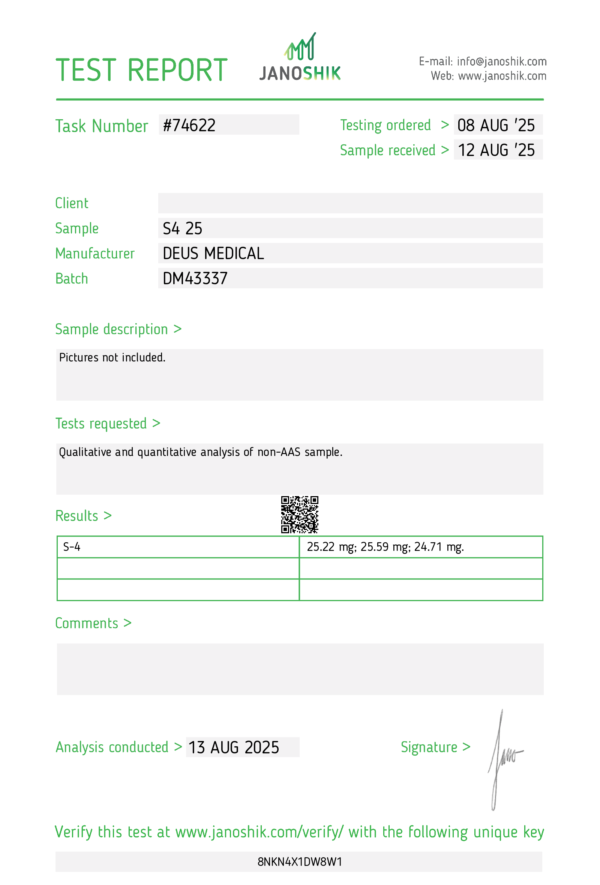 S4 25 Test Report #74622