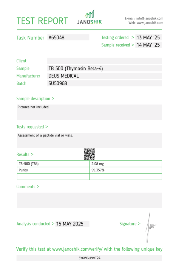 TB500 _Test Report #65048