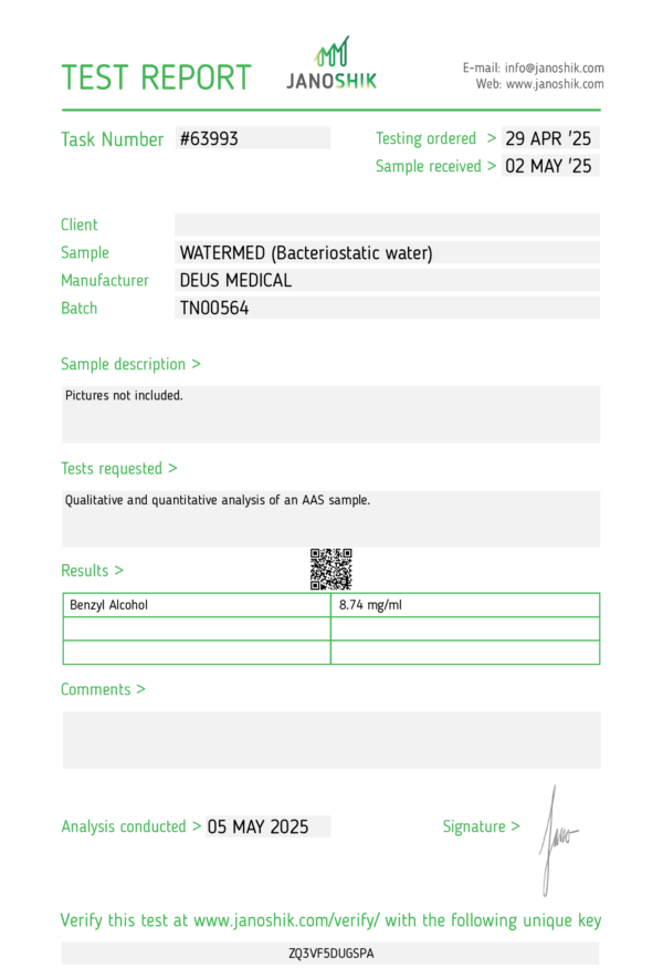WATERMED_Test Report #63993