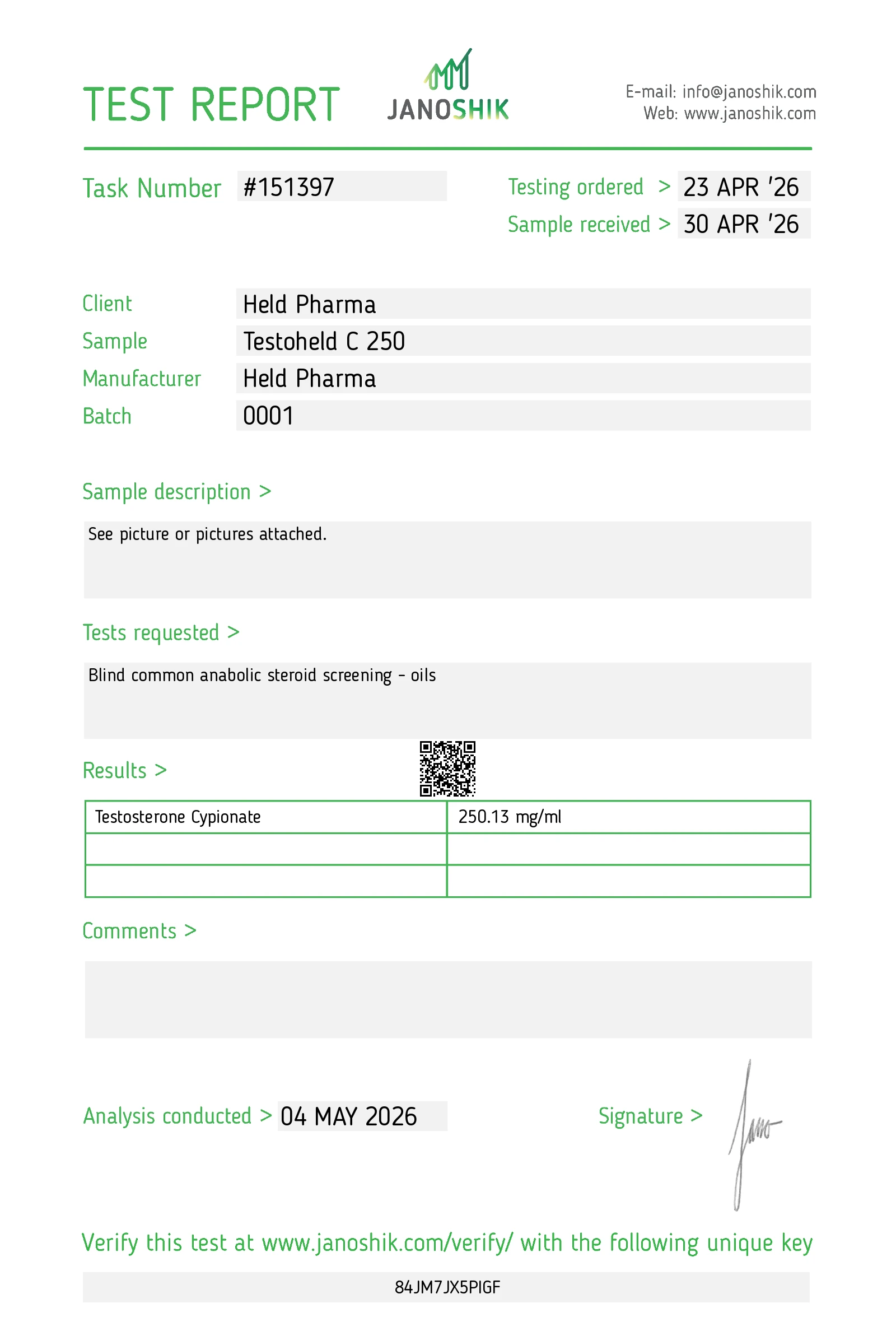 testoheld c 250 test