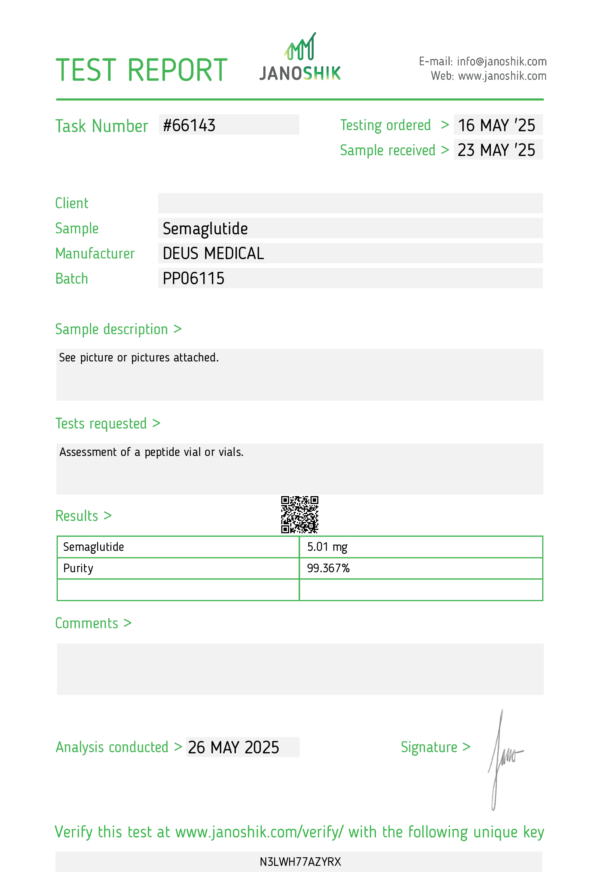 Semaglutide_Test Report #66143